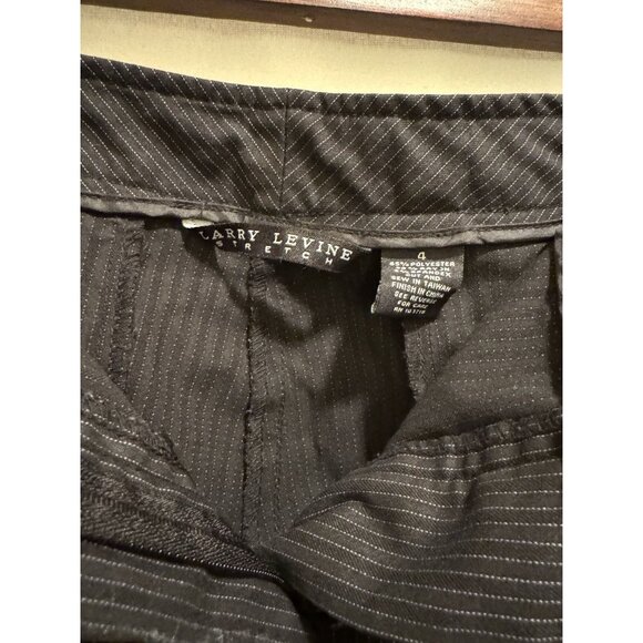 Larry Levine Pinstripe Stretch Dress Pants Size 4 - Picture 6 of 7
